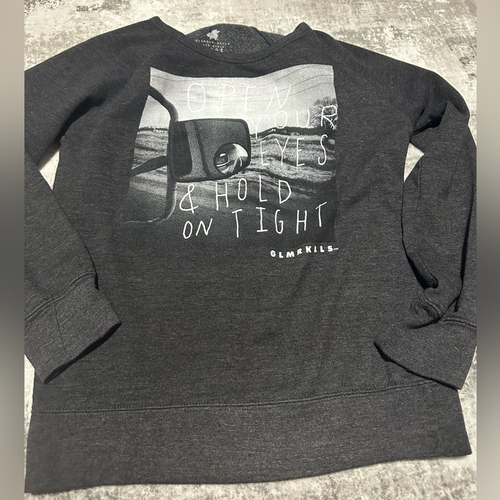 Glamour Kills Black Sweatshirt & white tank top